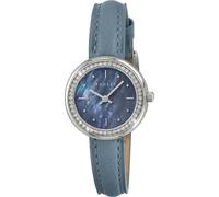RADLEY Women's Silver Plated Stone Set Case Blue Mother of Pearl Dial Moonlight Leather Strap Analogue Watch