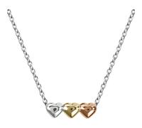 RADLEY Sterling Silver Triple Heart Mixed Plating Charm Necklace
