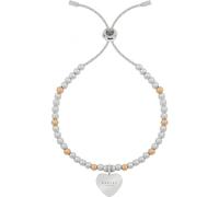 Radley Ladies Silver Plated Friendship Bracelet with Rose Gold Plated Balls and Etched Heart Pendant RYJ3165S