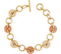RADLEY Women's 18ct Gold Plated Salt and Carnation Enamel Charm Bracelet