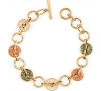 RADLEY 18ct Gold Plated Salt, Pistachio and Carnation Enamel Charm Bracelet