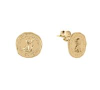 Radley Women's Signature Penny 10ct Gold Plated Hammered Penny Stud Earrings