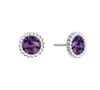Radley Womens Silver Plated Genuine Semi Precious Purple Quartz Stud Earrings