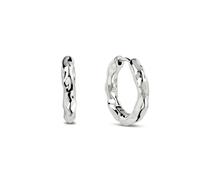 Radley Women's Silver Plated Hammer Hoop Earrings