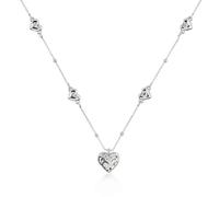 RADLEY Women's Silver Plated Multi Hammered Heart Charm Necklace