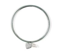 RADLEY Women's Silver Plated Steel Enamel Bangle With Hanging Charms