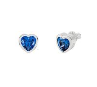 Radley Women's Sterling Silver Blue Stone Heart Stud Earrings