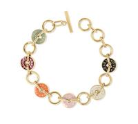 RADLEY Women's18ct Gold Plated Multi Colour Enamel Charm Bracelet