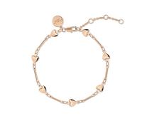 RADLEY Womens18ct Rose Gold Plated Heart Link Charm Bracelet