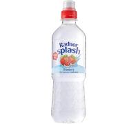 Radnor Splash Strawberry Flavoured Spring Water - 12 × 500ml | Still Spring Water with Natural Strawberry Flavour | Zero Sugar, Low Calorie & No Artificial Colours