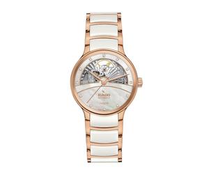 Rado Centrix Automatic Diamond & MOP Open Heart Dial White Bracelet Watch