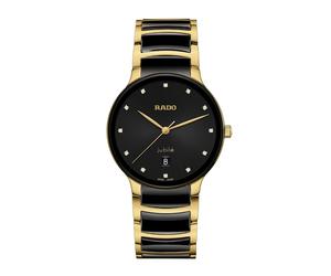 Rado Centrix Diamond Black & Gold Tone PVD Bracelet Watch