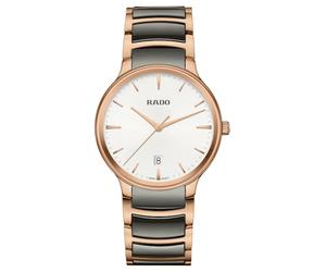 Rado Centrix Rose Gold Tone & Grey Ceramic Bracelet Watch