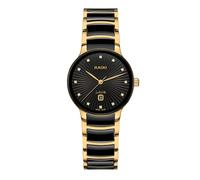 Rado Centrix Women's Diamond Black Dial & Gold Tone Bracelet Watch
