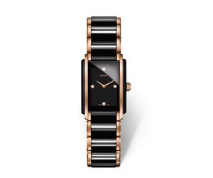 Rado Integral Women's Black Ceramic & Rose Gold Tone Bracelet Watch