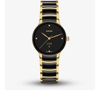Rado Ladies Centrix Diamonds Black & Gold Ceramic Bracelet Watch R30025712