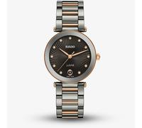 Rado Ladies LaCouple Ceramic Grey Rose Gold Diamond Dial Watch R22241703
