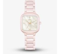 Rado Ladies True Square Diamonds Pink Ceramic Bracelet Watch R27181902