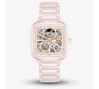 Rado Ladies True Square Pink Skeleton Dial Watch R27183012