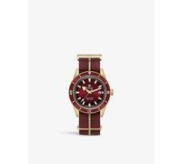 Rado Mens Burgandy R32504407 Captain Cook Automatic Bronze and Textile Watch 42mm