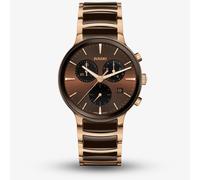 Rado Mens Centrix Quartz Chronograph Brown Dial Watch R30212302