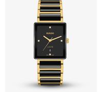 Rado Mens Integral Diamonds Black & Gold Square Dial Watch R20256712