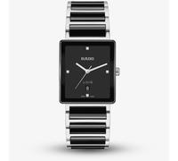 Rado Mens Integral Diamonds Black & Silver Square Dial Watch R20255712