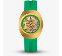 Rado Mens Limited Edition Diastar Original Gold Plated Green Rubber Strap Watch R12166309