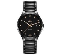 Rado True Automatic Diamond & Black Ceramic Bracelet Watch
