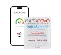 Radonova QuickScreen Home Radon Test Kit - Short Term Charcoal Radon Detector (2-4 Days) Reliable Accurate Readings - EPA Approved Radon Home Test - Lab Analysis Included - Unavailable in New Jersey
