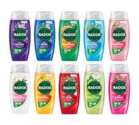 Radox 4-Pack Shower Gel. Dermatologically Tested Mens. A Cleansing pH Neutral Womens Inspired by Nature's Best Ingredients (Random 4-Pack Shower Gels). (225ml, 4 Pack 225ml)