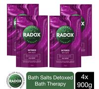 Radox Bath Salts Detoxed Bath Therapy, Acai Berry, 4 Pack, 900g