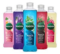 Radox Mixed Pack Bath Soak - Pack of 10 x 500ml Bottles (3 x Muscle Soak, 1 x Muscle Therapy, 2 x Feel Relaxed, 2 x Feel Blissful, 2 x Feel Pampered)