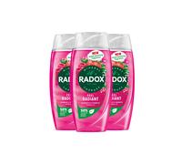 Radox Feel Radiant 'Shower Gel' w/ Strawberry&Raspberry Fragrance 225ml, 3pk in Pink Radox Pink