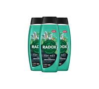 Radox Mineral Therapy Feel Invigorated 2-in-1 Shower Gel & Shampoo Men's Body Wash with sea salt, cedarwood & mint scent for a refreshing experience 450 ml
