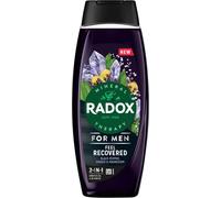Radox Mineral Therapy Feel Recovered 2-in-1 Shower Gel & Shampoo Men's Body Wash with magnesium and a black pepper & ginger scent for a soothing experience 450 ml