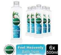 Radox Mineral Therapy 'Bath Soak' Feel Heavenly w/ Minerals & Herbs, 6x500ml in White Radox White