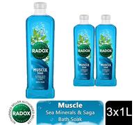 Radox Mineral Therapy Bath Soak Muscle Soak, 3x1L