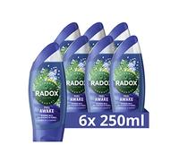Radox Mineral Therapy Feel Awake Body Wash With Scents Of Fennel & Sea Minerals 2-in-1 Shower Gel & Shampoo A Reviving Shower Experience 250 Ml, Transparent, Pack Of 6