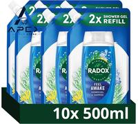 Radox Mineral Therapy Feel Awake Refill Pouch Body wash 500 ml (Pack of 10)