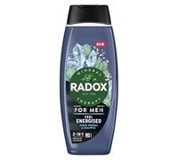Radox Mineral Therapy Feel Energised 2-in-1 Shower Gel & Shampoo Men's Body Wash with marine minerals & eucalyptus for a cooling experience 450 ml