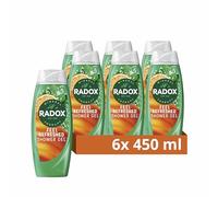 Radox Mineral Therapy Feel Refreshed body wash shower gel with a eucalyptus & citrus fragrance for a refreshing shower experience 6x 450 ml,Green