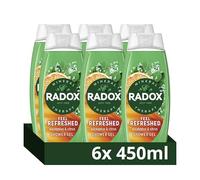 Radox Mineral Therapy Feel Refreshed Shower Gel Body Wash uniquely blended with herbs, minerals and a eucalyptus & citrus oil fragrance for a refreshing experience 6x 450 ml