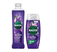 Radox Mineral Therapy Feel Relaxed Gift Set - Lavender & Waterlily, Includes 500ml Bath Soak and 225ml Shower Gel for a Calming Experience | 2 Pack