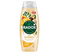 Radox Mineral Therapy Feel Restored Shower Cream Body Wash uniquely blended with minerals, herbs and a mango & cocoa butter scent for a mood-boosting experience 450 ml