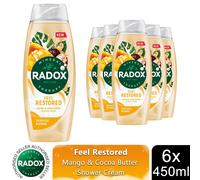Radox Mineral Therapy Feel Restored Shower Cream with Cocoa Butter 450ml, 6 Pack