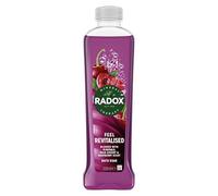 Radox Mineral Therapy Feel Revitalised Bath Soak uniquely blended with minerals, herbs and a wild cherry & raspberry scent for a soothing bubble bath 6x 500 ml