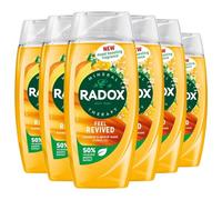 Radox Mineral Therapy Feel Revived Body Wash Shower Gel uniquely blended with mandarin & apricot fragrance for an uplifting refreshing shower experience 6x 225ml