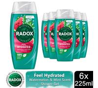 Radox Women's 'Shower Gel' Feel Hydrated w/ Watermelon & Mint Scent, 3 x 225ml in Green Radox Green