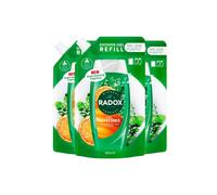 Radox Mineral Therapy 'Shower Gel' Refill Pouch Feel Refreshed 500ml, 3Pk in Green Radox Green